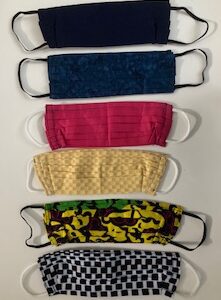 100% Cotton, Washable Pleated Face Mask